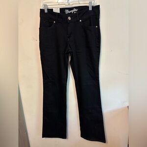 Wrangler Mid Rise Black Boot Cut Jeans Womens Size 7 Black Western Cowgirl Rodeo